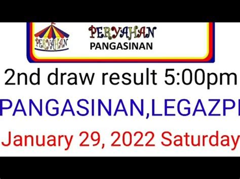 PANGASINAN Peryahan Ng Bayan LIVE DRAW .